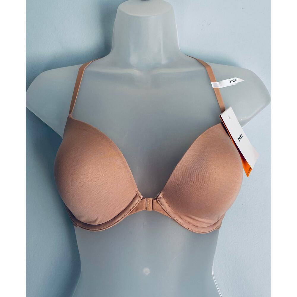 DKNY Bra Front Closure Beige 32DD NWT T-Back Tee Shirt Bra